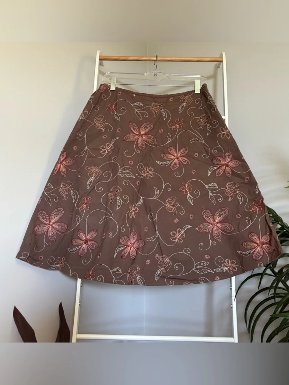 Covington Embroidered Floral A-Line Skirt - Picture 8 of 13
